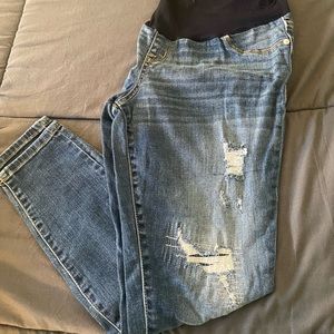 Distressed Maternity Jeans